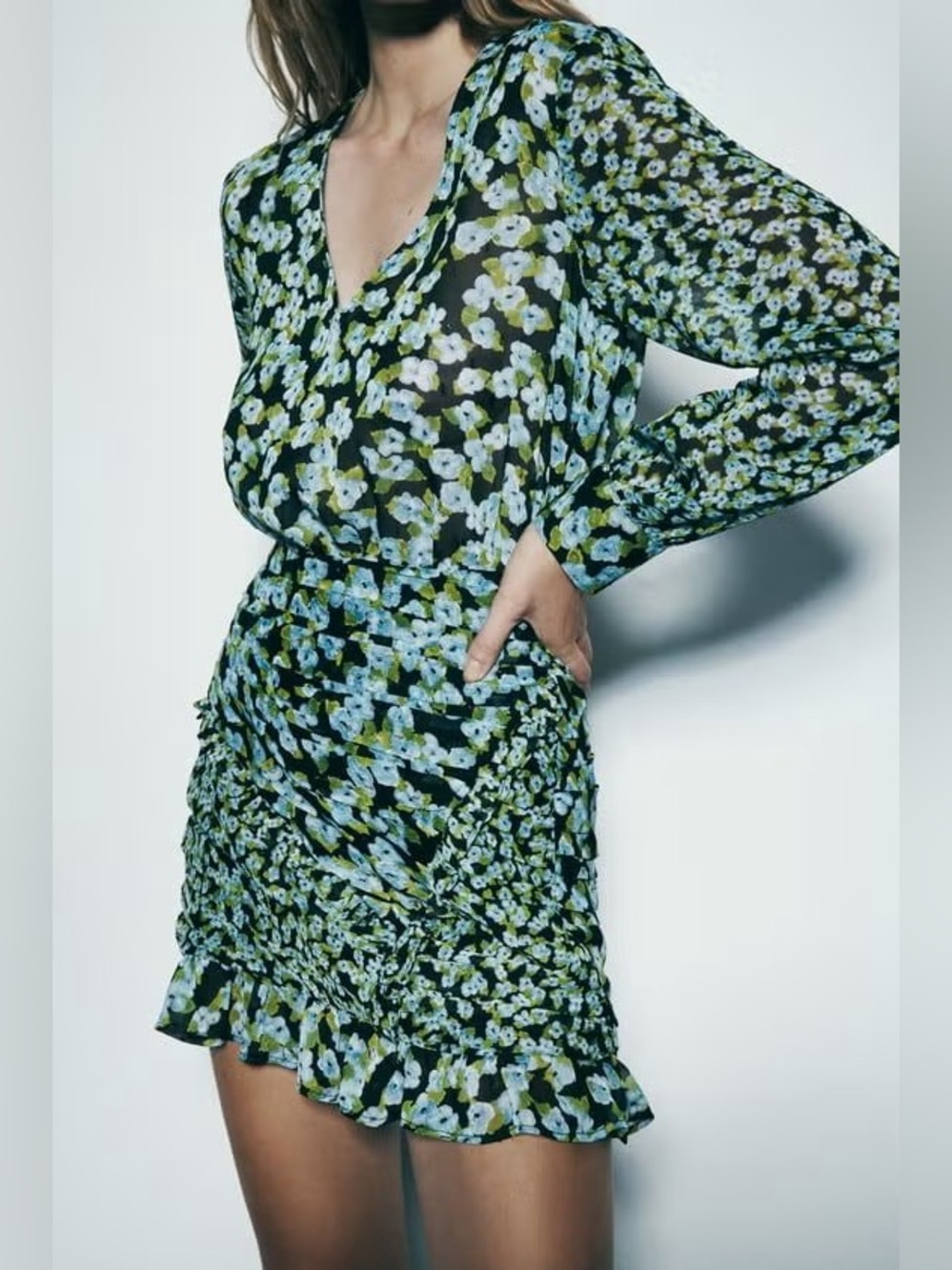 Zara Floral Print Mini Dress | Size M | NWOT